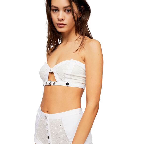 For Love & Lemons EUC Daisy Eyelet Buckle Bustier - Picture 2 of 12